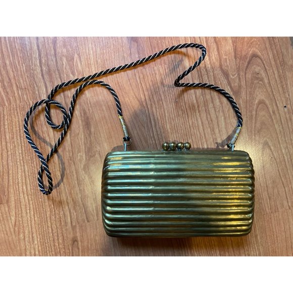 Vintage Solid Brass Dinner Gorgeous Handbag Bag - Picture 6 of 7
